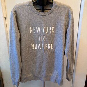 NYON New York Or Nowhere Sweatshirt Large Gray Graphic Crewneck NYC
